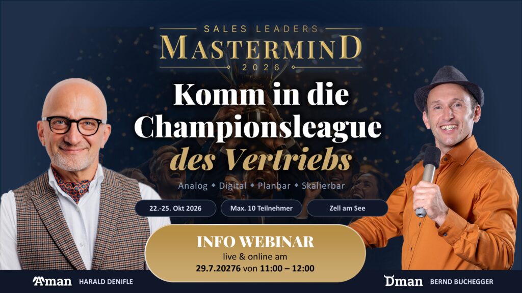 Einladung SALES LEADERS MASTERMIND 2026